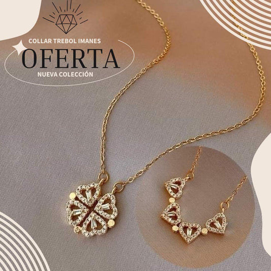 Collar Trébol Corazón Extendido + Caja de regalo🎁