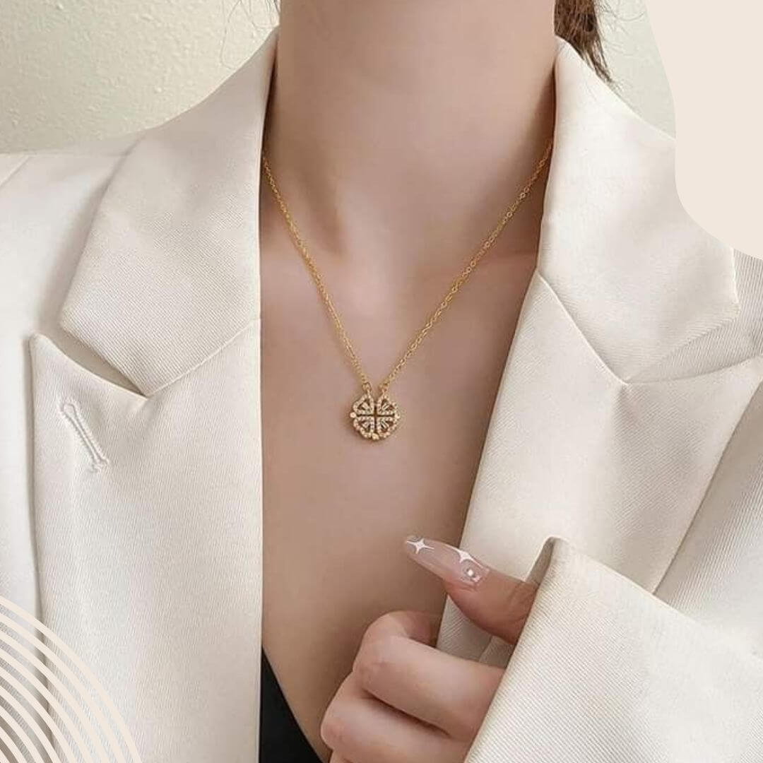 Collar Trébol Corazón Extendido + Caja de regalo🎁