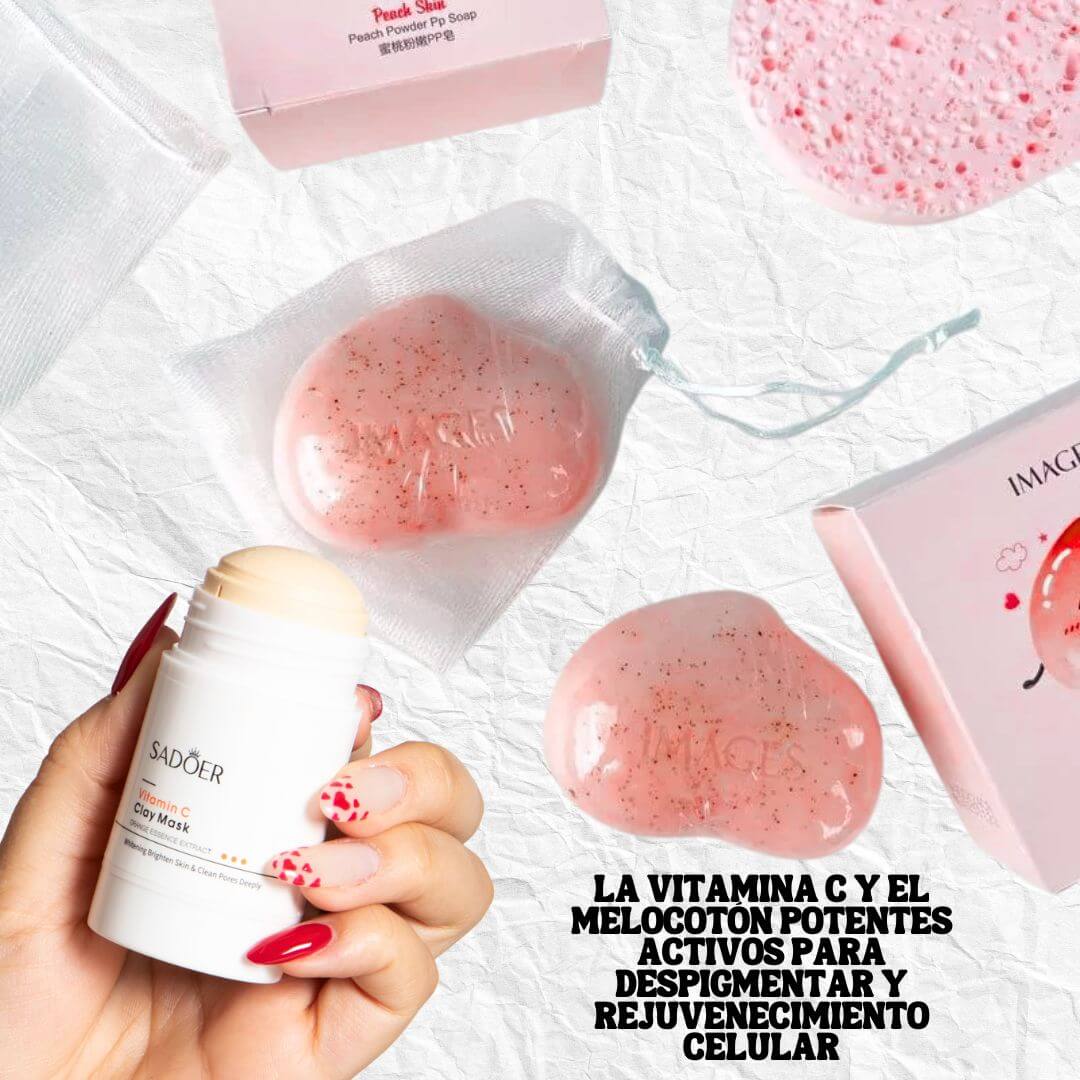 JABÓN DESPIGMENTANTE MELOCOTÓN + Vitamina C Obsequio🎁