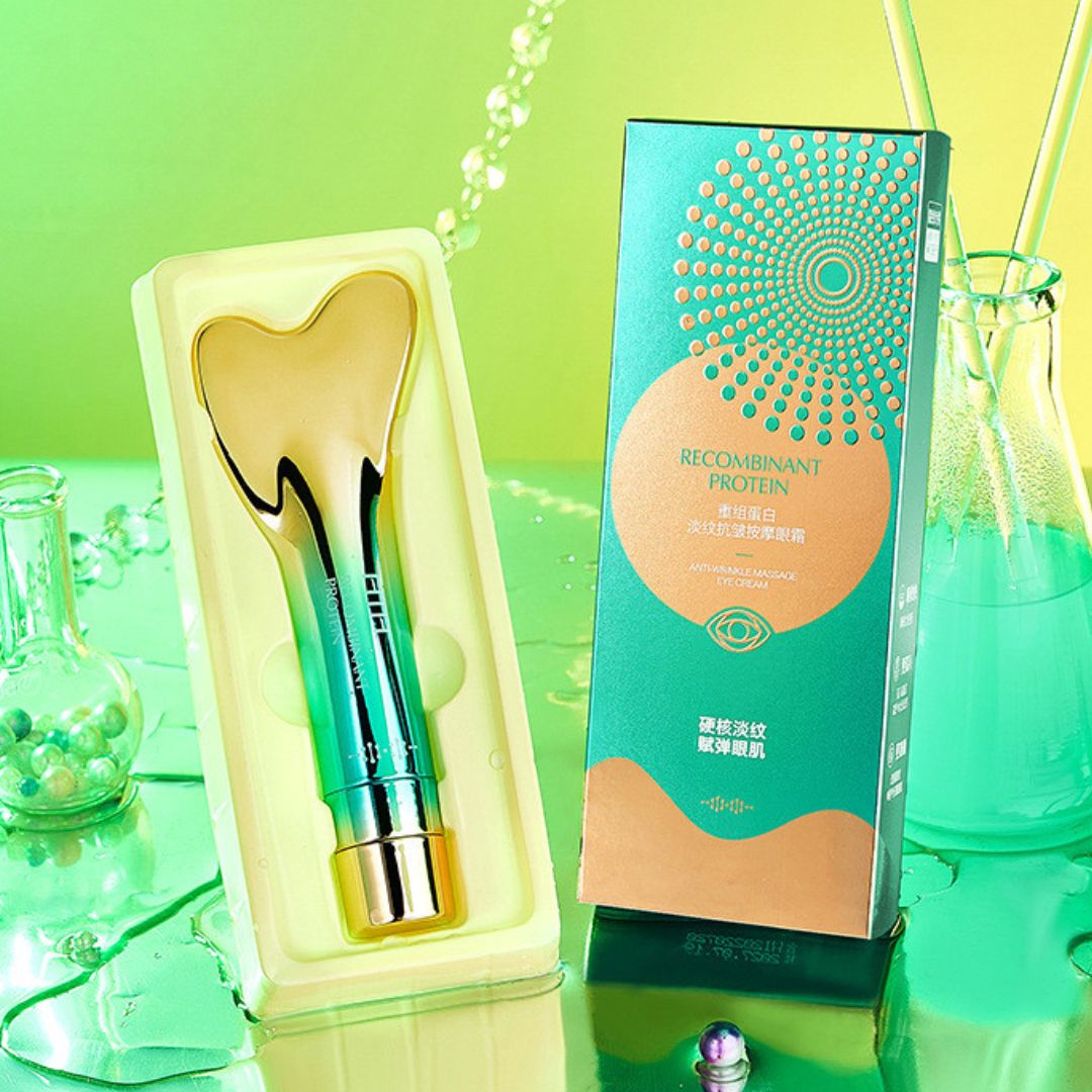 Contorno de Ojos con Masajeador Facial (Proteínas + Colágeno)