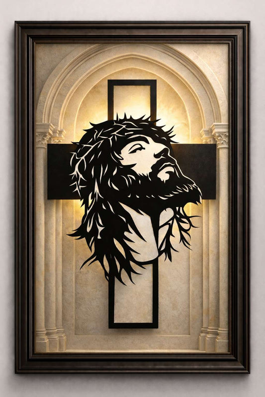 Cuadro Decorativo de Cristo – Estilo Templo Sagrado