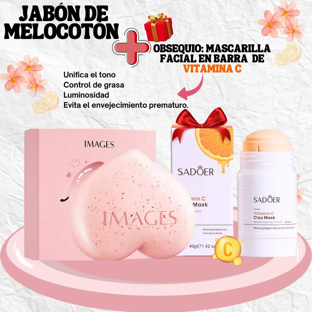 JABÓN DESPIGMENTANTE MELOCOTÓN + Vitamina C Obsequio🎁